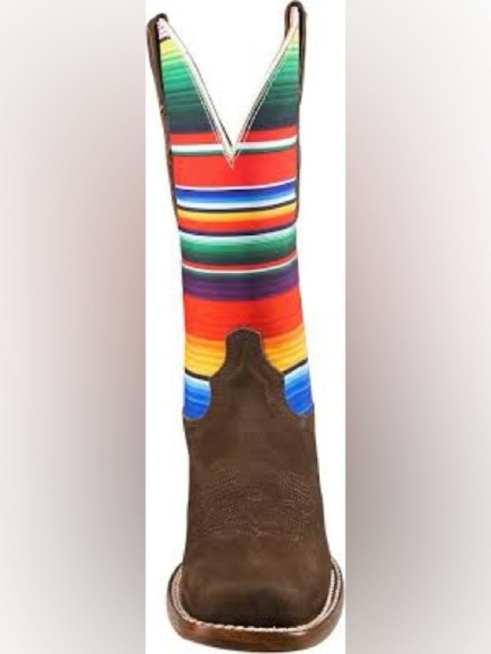 El General Cowboy Boots with Multicolor Serape Shaft Made in Mexico Wms 8- EUC! - Picture 3 of 11